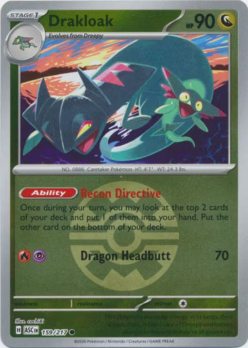 Ascended Heroes - 159/217 - Drakloak - Ball Reverse Holo