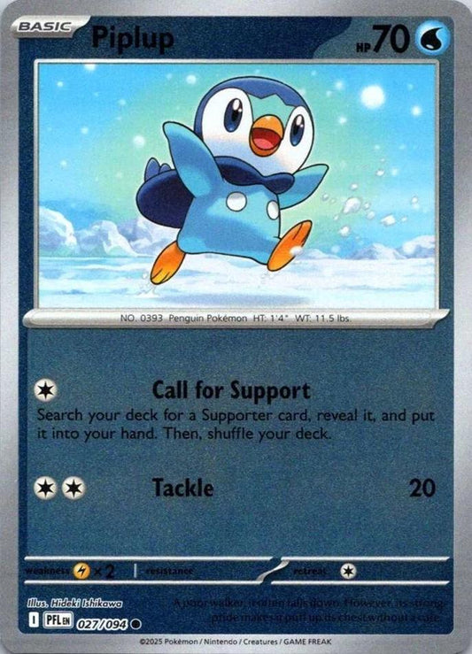 Phantasmal Flames - 027/094 - Piplup - Reverse Holo