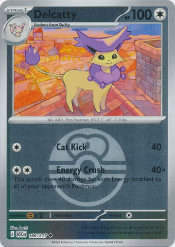 Ascended Heroes - 166/217 - Delcatty - Ball Reverse Holo