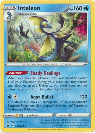 Sword & Shield - 058/202 - Inteleon - Non Holo