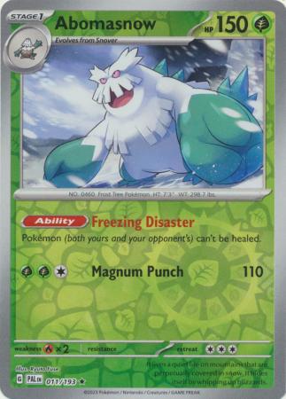 Paldea Evolved - 011/193 - Abomasnow - Reverse Holo