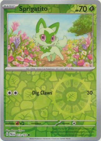 Paldea Evolved - 013/193 - Sprigatito - Reverse Holo