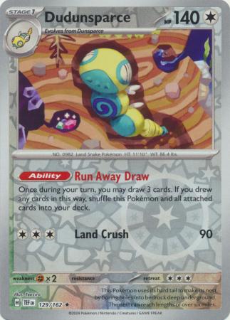 Temporal Forces - 129/162 - Dudunsparce - Reverse Holo