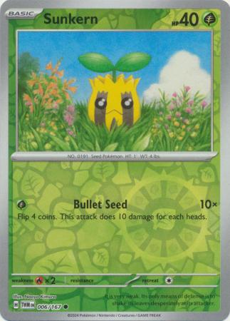 Twilight Masquerade - 006/167 - Sunkern - Reverse Holo