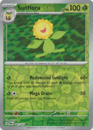 Twilight Masquerade - 007/167 - Sunflora - Reverse Holo