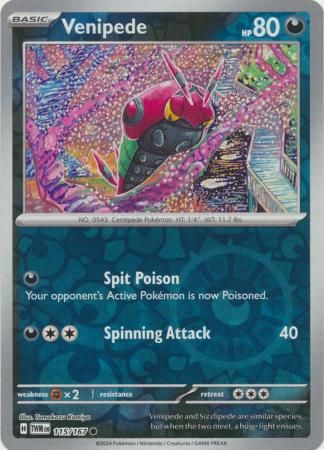 Twilight Masquerade - 115/167 - Venipede - Reverse Holo