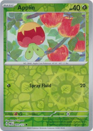 Prismatic Evolutions - 009/131 - Applin - Reverse Holo
