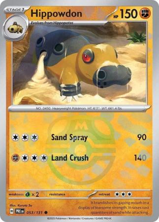 Prismatic Evolutions - 053/131 - Hippowdon - Master Ball Reverse Holo