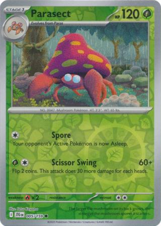 Journey Together - 005/159 - Parasect - Reverse Holo