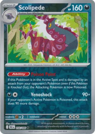 Black Bolt - 056/086 - Scolipede - Reverse Holo
