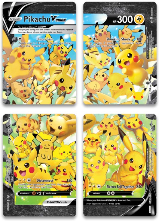 Black Star Promos - SWSH139-SWSH142 - Pikachu V-Union Set