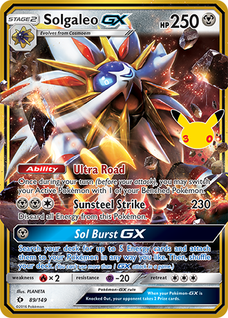 30th Celebration - 089/149 - Solgaleo GX - Classic Collection
