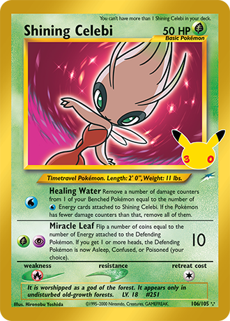 30th Celebration - 106/105 - Shining Celebi - Classic Collection