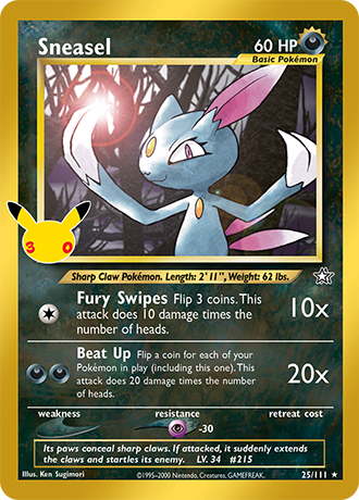 30th Celebration - 025/111 - Sneasel - Classic Collection