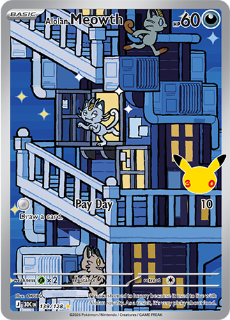 30th Celebration - 139/128 - Alolan Meowth