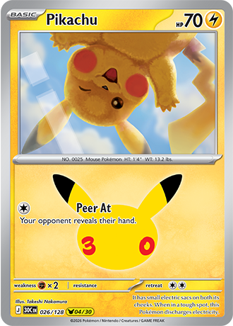 30th Celebration - 026/128 - Pikachu