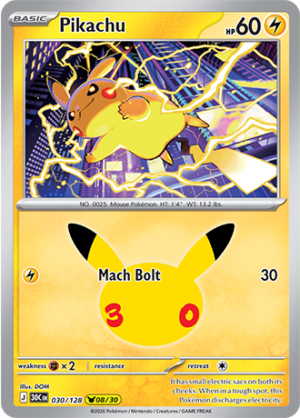 30th Celebration - 030/128 - Pikachu
