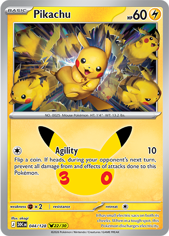 30th Celebration - 044/128 - Pikachu