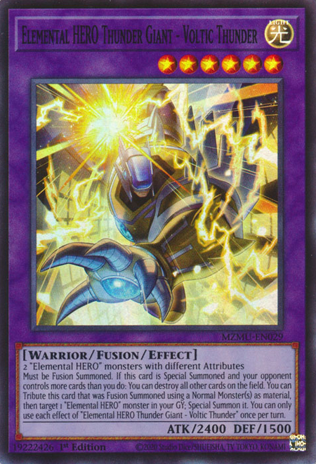 MZMU-EN029 - Elemental HERO Thunder Giant - Voltic Thunder