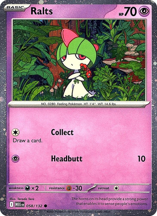 MEG - 058/132 - Ralts - Cosmos Holo