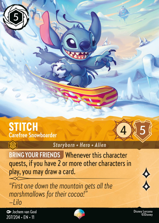 Winterspell - 207/204 - Stitch - Carefree Snowboarder