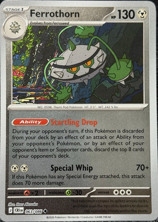 Chaos Rising - 063/086 - Ferrothorn - Reverse Holo