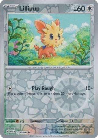 White Flare - 074/086 - Lillipup - Reverse Holo
