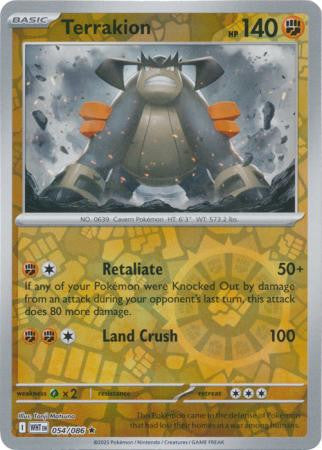 White Flare - 054/086 - Terrakion - Reverse Holo