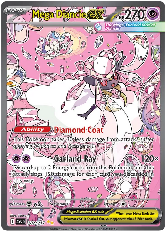 Ascended Heroes - 282/217 - Mega Diancie ex
