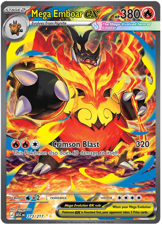 Ascended Heroes - 273/217 - Mega Emboar ex