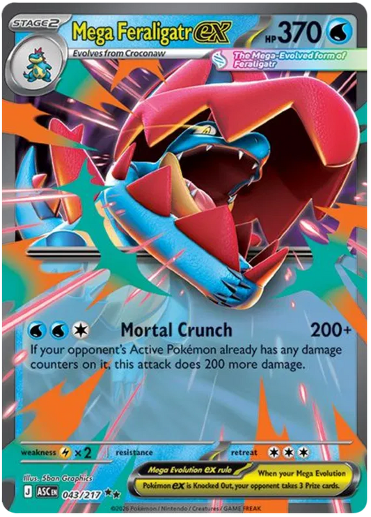Ascended Heroes - 043/217 - Mega Feraligatr ex