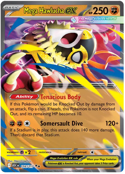 Ascended Heroes - 116/217 - Mega Hawlucha ex