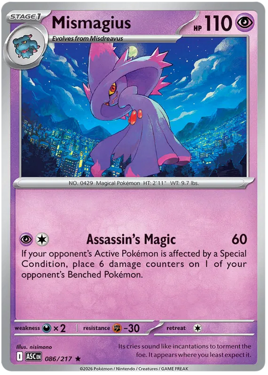 Ascended Heroes - 086/217 - Mismagius - Holo