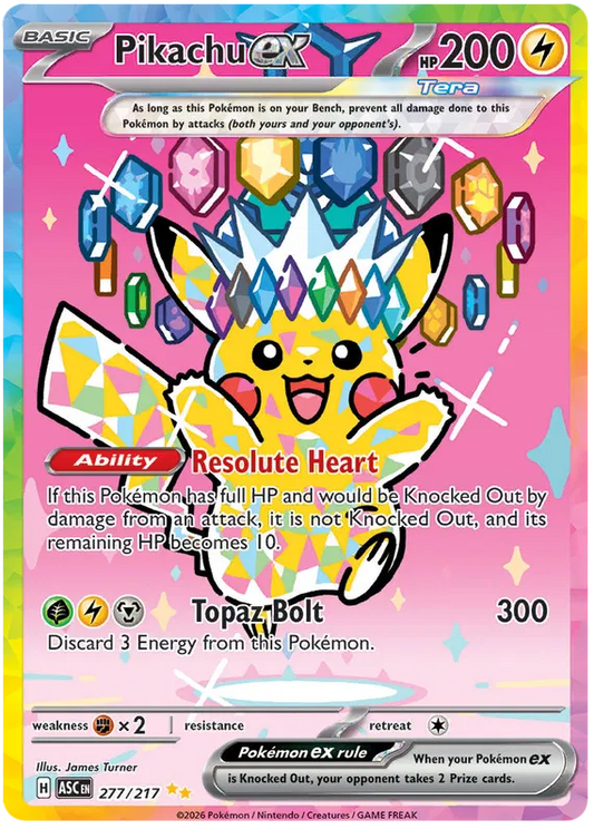 Ascended Heroes - 277/217 - Pikachu ex