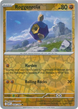 White Flare - 046/086 - Roggenrola - Reverse Holo