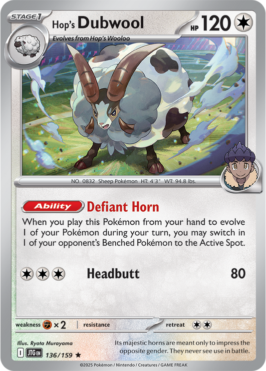 Journey Together - 136/159 - Hop's Dubwool - Holo