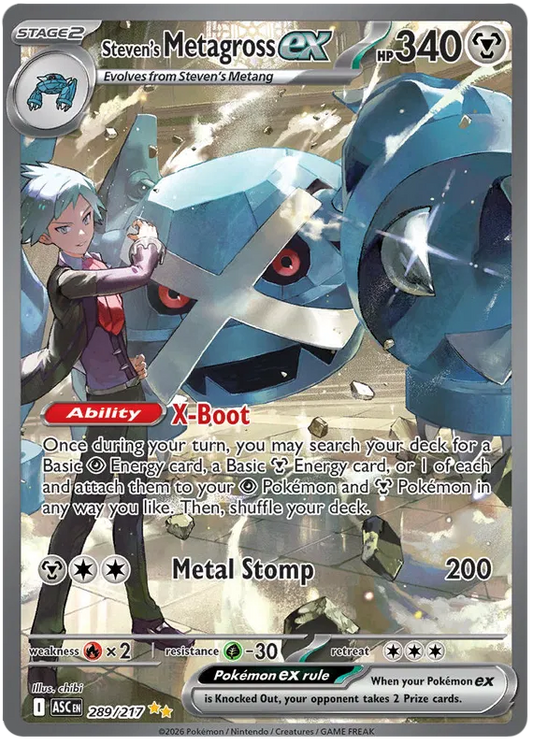Ascended Heroes - 289/217 - Steven's Metagross ex