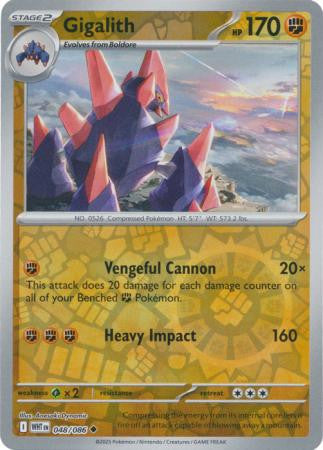 White Flare - 048/086 - Gigalith - Reverse Holo