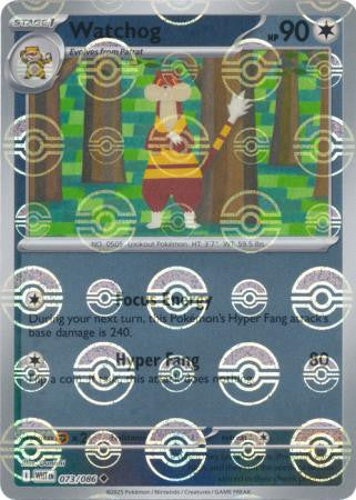 White Flare - 073/086 - Watchog - Poké Ball Reverse Holo
