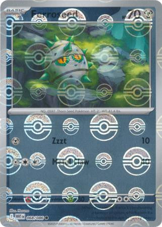 White Flare - 068/086 - Ferroseed - Poké Ball Reverse Holo