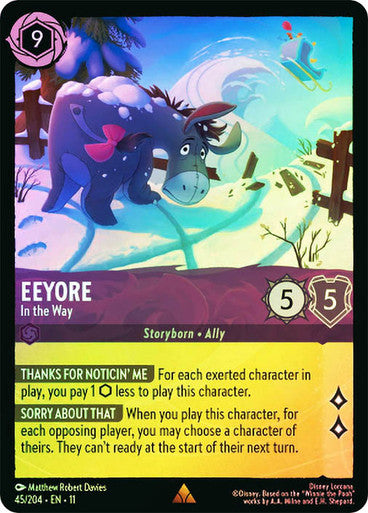 Winterspell - 045/204 - Eeyore - In the Way - Foil