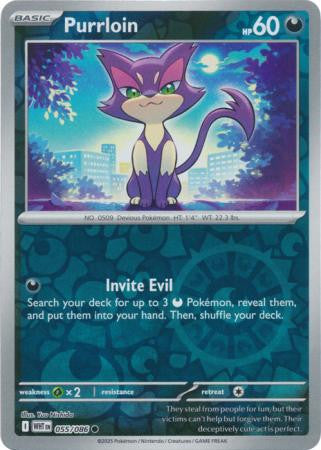 White Flare - 055/086 - Purrloin - Reverse Holo