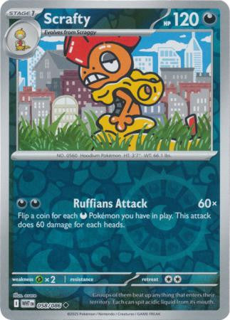 White Flare - 058/086 - Scrafty - Reverse Holo