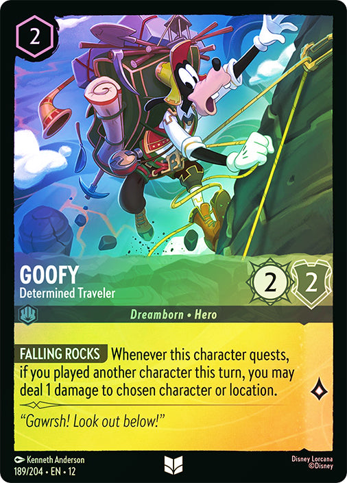 Wilds Unknown - 189/204 - Goofy - Determined Traveler - Foil