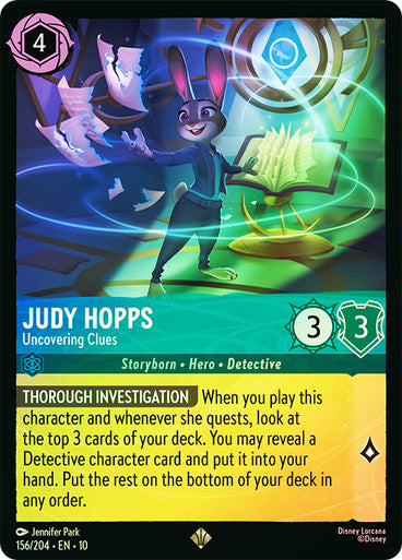 Whispers in the Well - 156/204 - Judy Hopps - Uncovering Clues - Foil