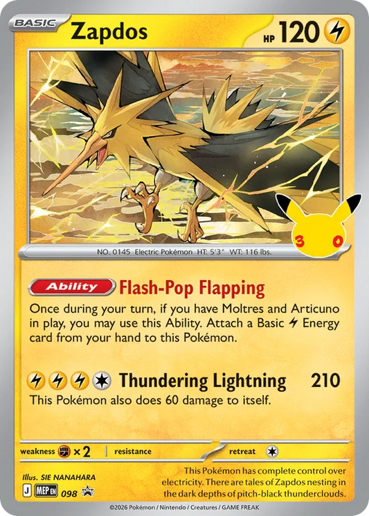 Black Star Promos - MEP098 - Zapdos - Holo