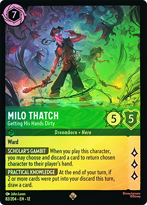 Wilds Unknown - 082/204 - Milo Thatch - Getting His Hands Dirty - Foil