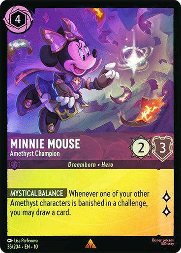 Whispers in the Well - 035/204 - Minnie Mouse - Amethyst Champion - Foil