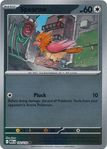 Mega Evolution - 102/132 - Spearow - Reverse Holo