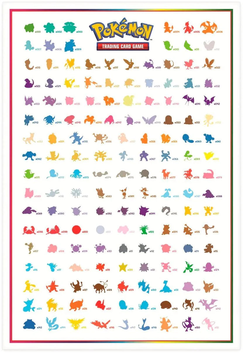 151: Poster - All 151 Pokémon – Cards Center
